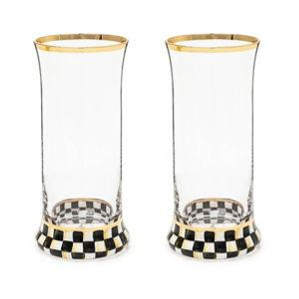 Courtly Check Highball Glass, Set of 2