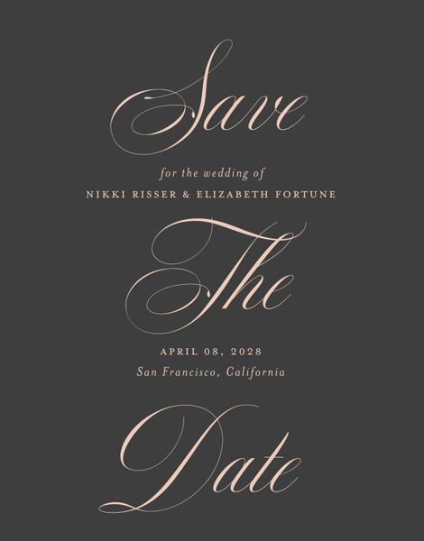 Thorn Classic | Dark Charcoal | Zola Save The Dates