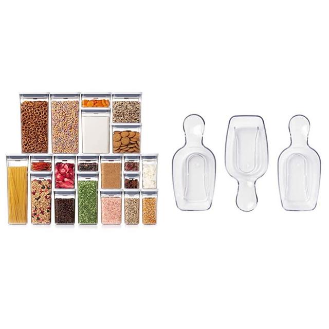 OXO Good Grips 20-Piece POP Container Set & Good Grips POP Container Accessories 3-Piece Scoop Set