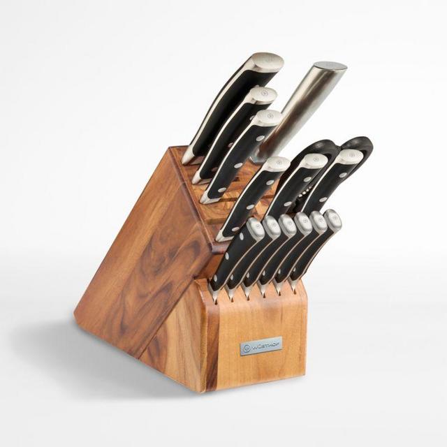 Wüsthof ® Classic Ikon 15-Piece Acacia Knife Block Set