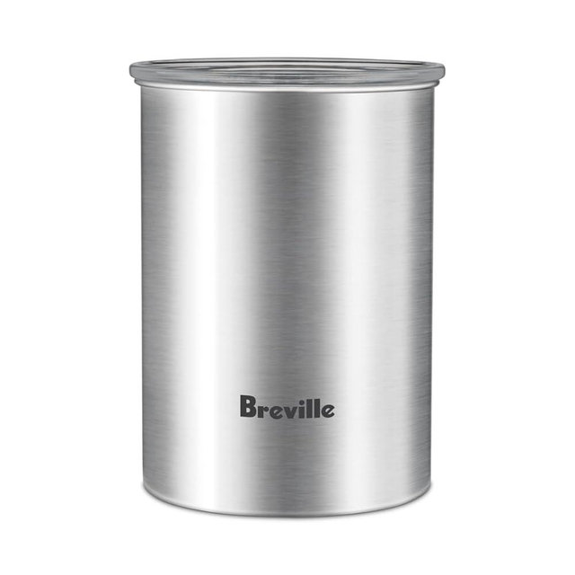 Breville BES030BSS Bean Keeper Airtight Coffee Canister for Countertop Storage, Brushed Stainless Steel