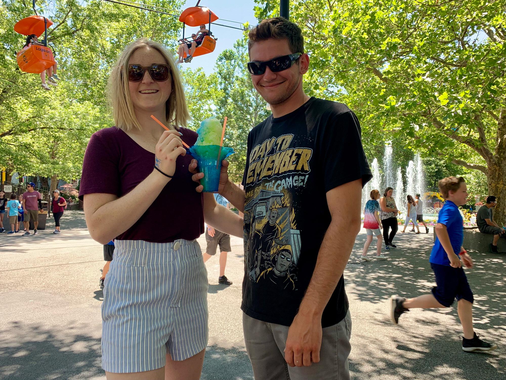 We visited Lagoon Theme Park in July with the Novak family! We both rode enough rides to last us a lifetime, and even had to take an hour nap in the grass before finishing the day off with ice cream!