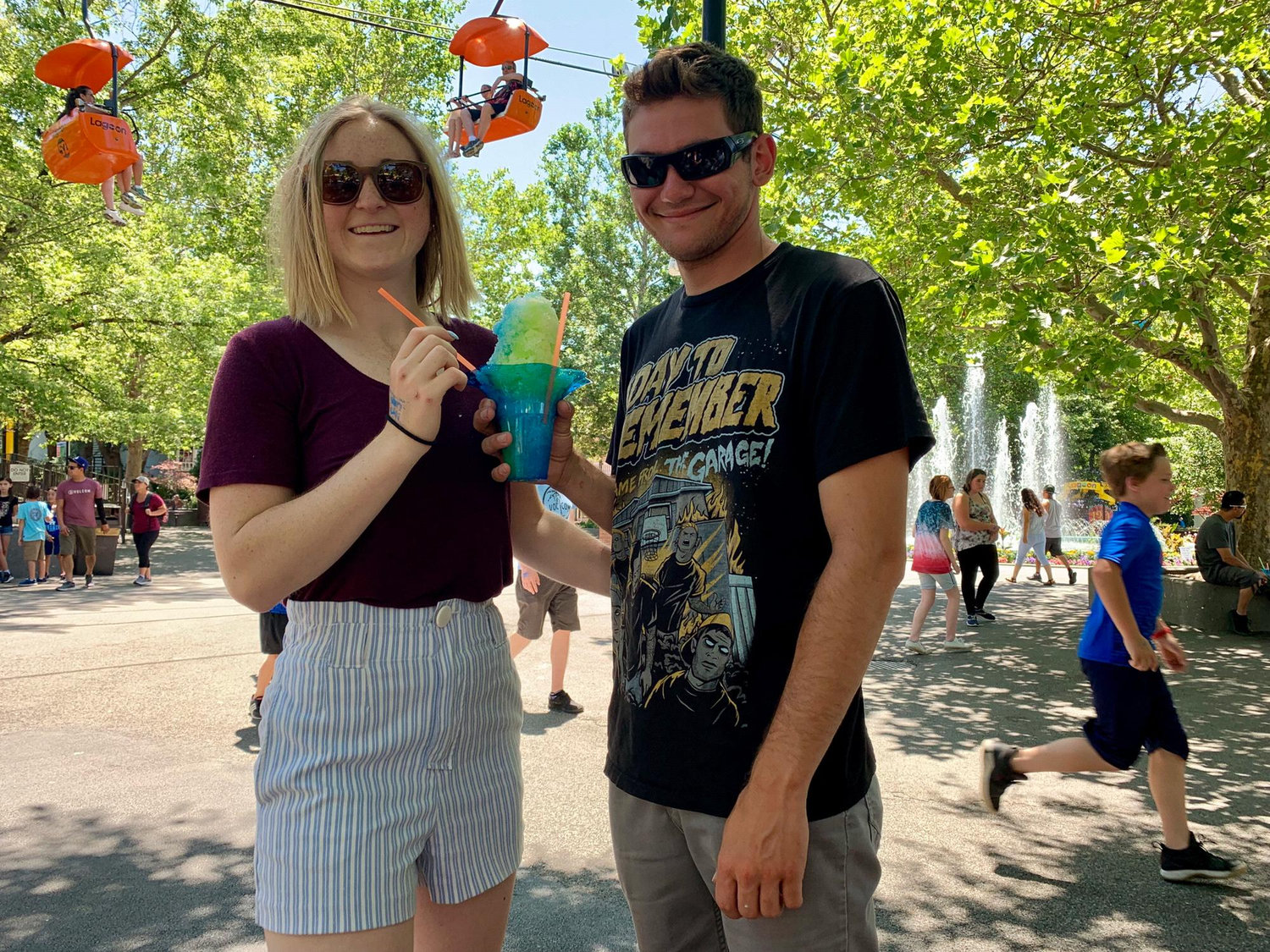 We visited Lagoon Theme Park in July with the Novak family! We both rode enough rides to last us a lifetime, and even had to take an hour nap in the grass before finishing the day off with ice cream!