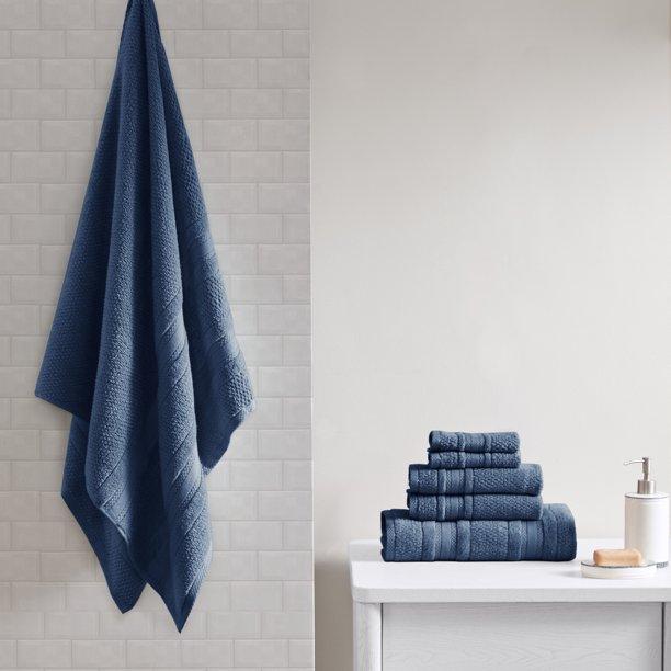 Home Essence Roman Super Soft 6 Piece Cotton Towel Set, Blue