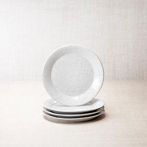 Classic Dessert Plate - White on White Glaze