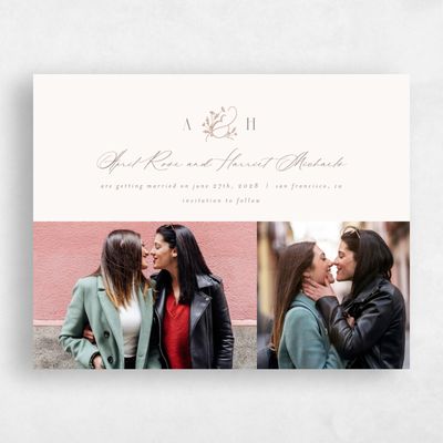 Beige Wedding Save the Date - Olmo Multiphoto