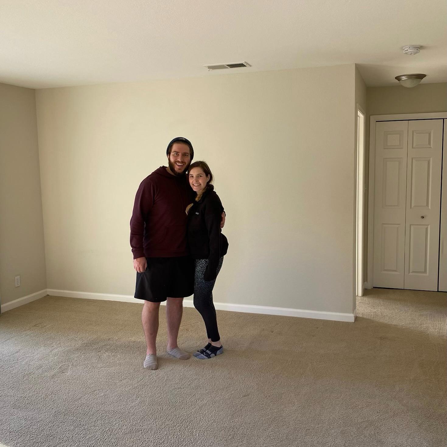 After both moving to remote work, we upgraded to a 2-bedroom apartment in the same complex. This apartment will always hold a special place in our hearts!