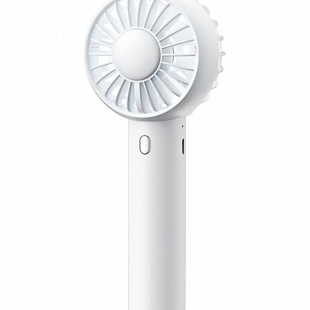 Gaiatop Mini Portable Fan, Powerful Handheld Fan, Cute Design 3 Speed Personal Small Desk Fan with Base, Lightweight Makeup USB Rechargeable Fan for Stylish Girl Women Travel Indoor Outdoor White