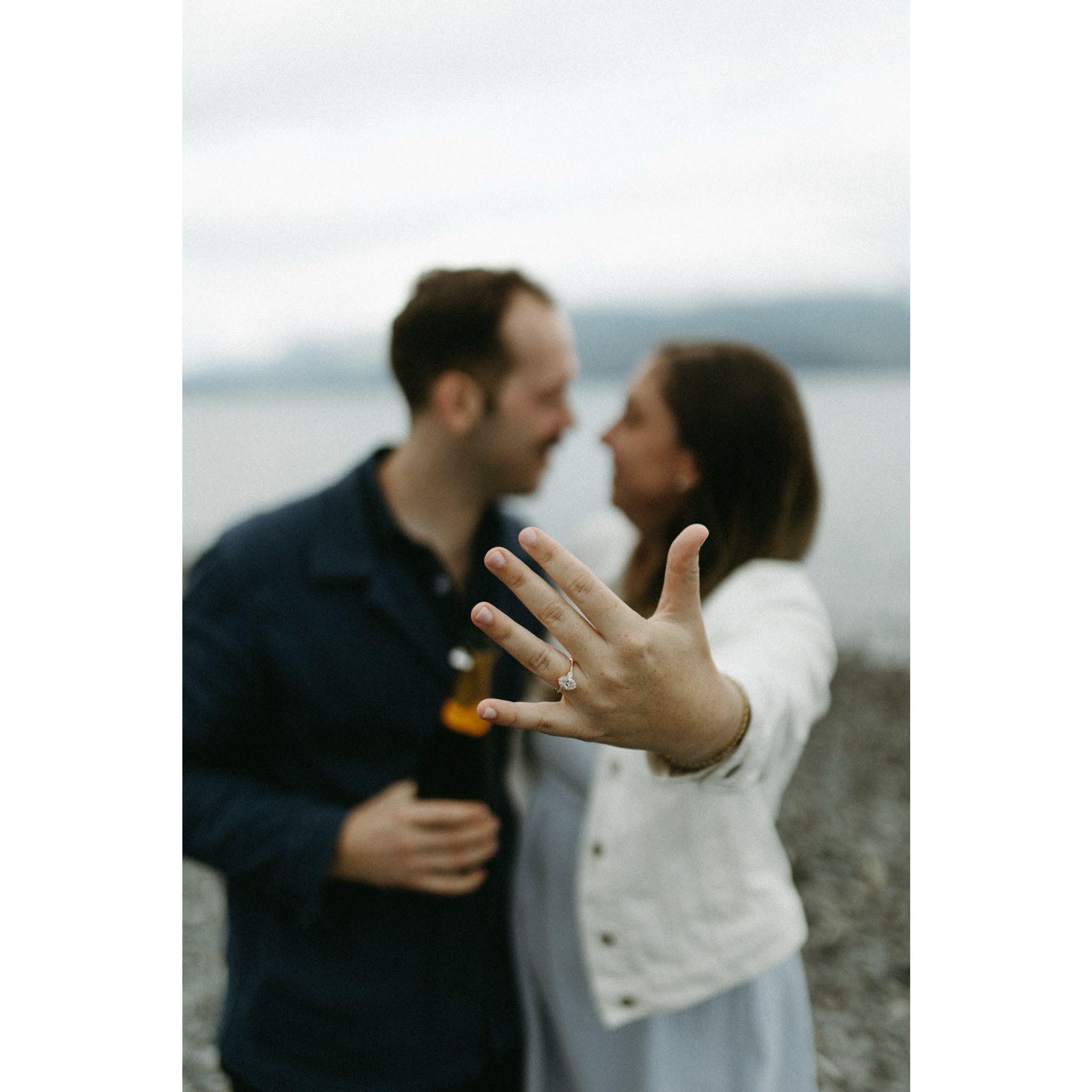 To celebrate my graduation, Ted planned a trip to Alaska. At one of our favorite places, Seward, Alaska, Ted asked me to marry him. YAY!