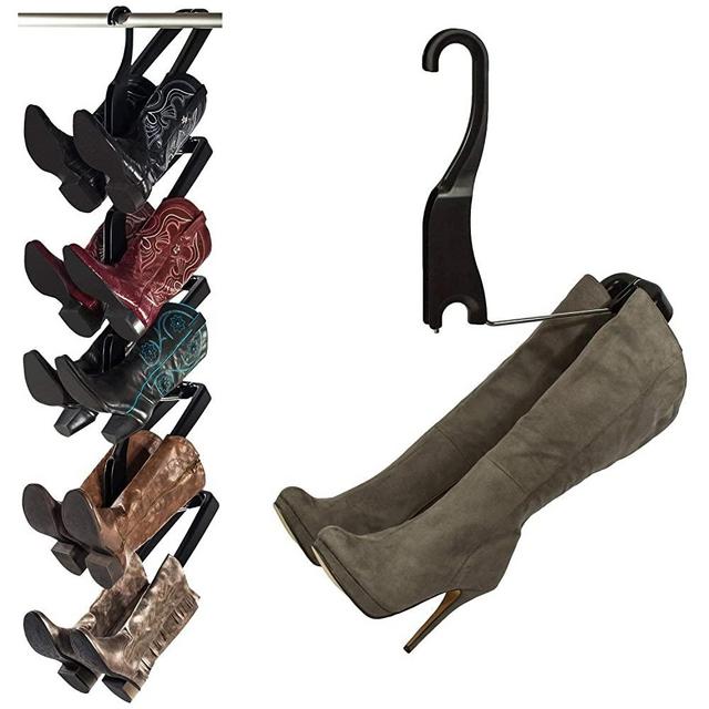 Boot Butler Boot Storage Rack As Seen On Rachael Ray – Clean Up Your Closet Floor with Hanging Boot Storage – Easy to Assemble Built to Last – 5-Pair Hanger Organizer Shaper/Tree