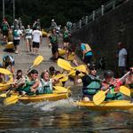 Kayak, canoe, paddleboats, and "beach"
