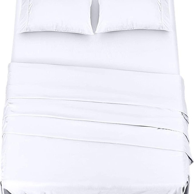 Utopia Bedding Bed Sheet Set - 4 Piece Cal King Bedding - Soft Brushed Microfiber Fabric - Shrinkage & Fade Resistant - Easy Care (Cal King, White)