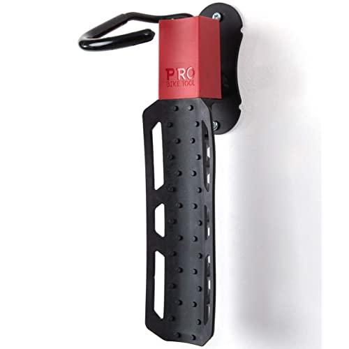 PRO BIKE TOOL Swivel Bike Wall Hanger - Vertical Indoor Storage Mount for 1 Bicycle in Garage or Home - Cycling Rack - Space Saver Holder, Hook for Bicycles