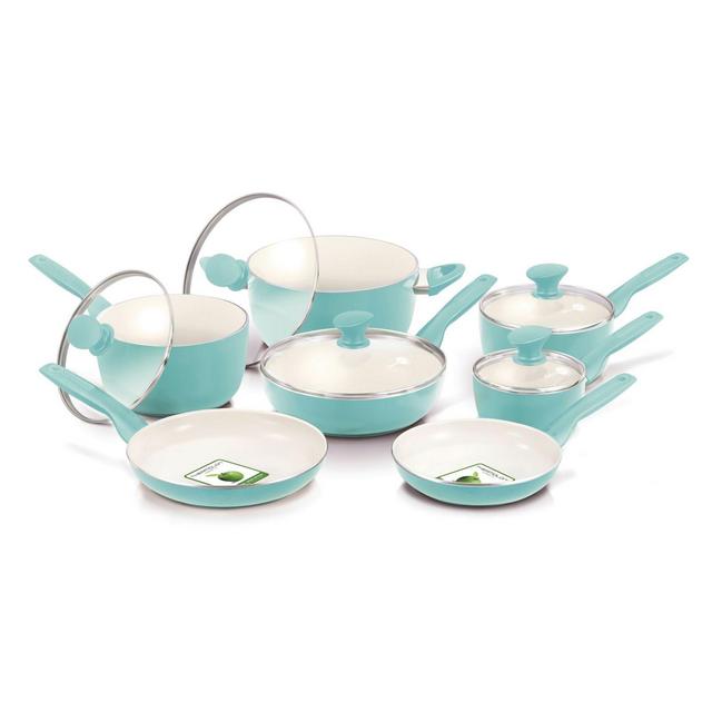 GreenPan™ Rio Ceramic Nonstick 12-Piece Cookware Set in Turquoise