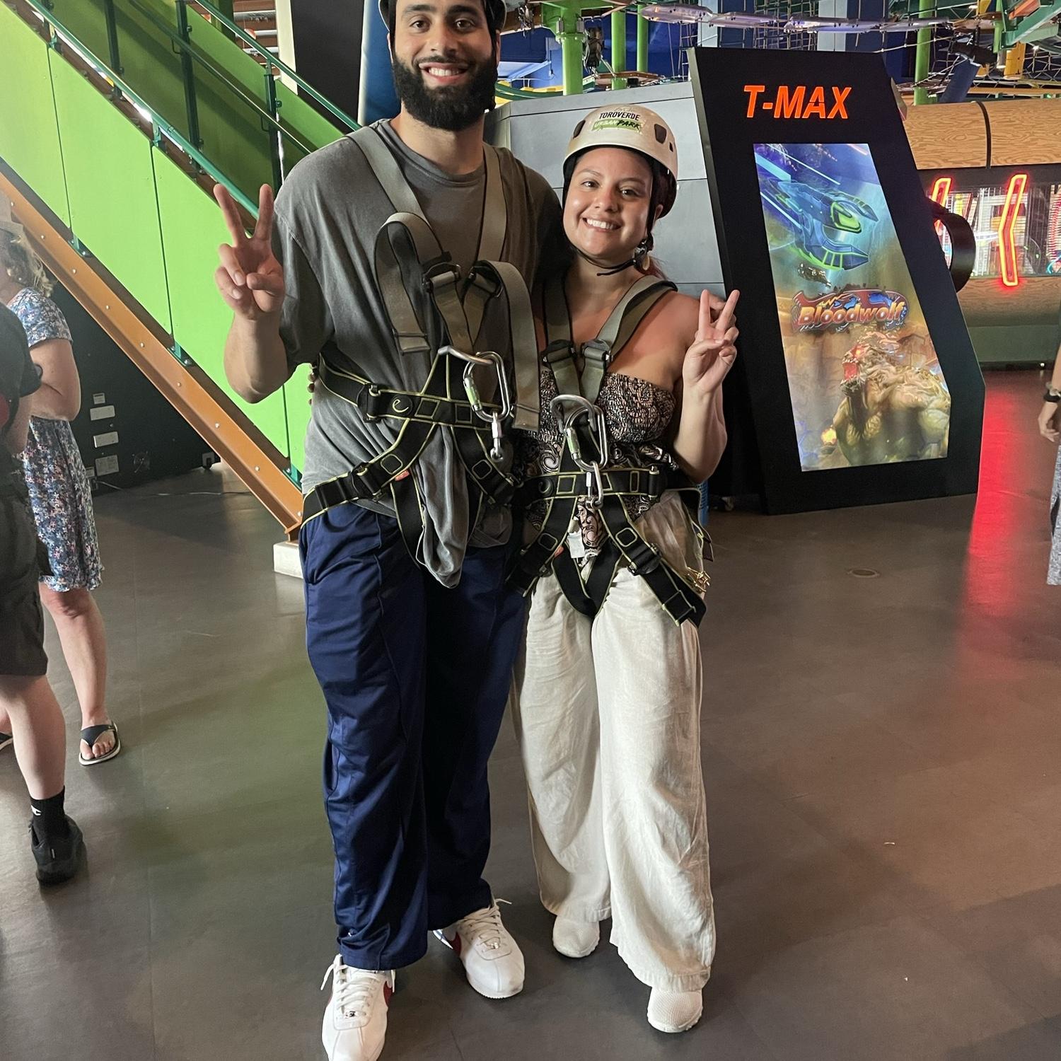 Rock climbing in PR and then zip lining after!