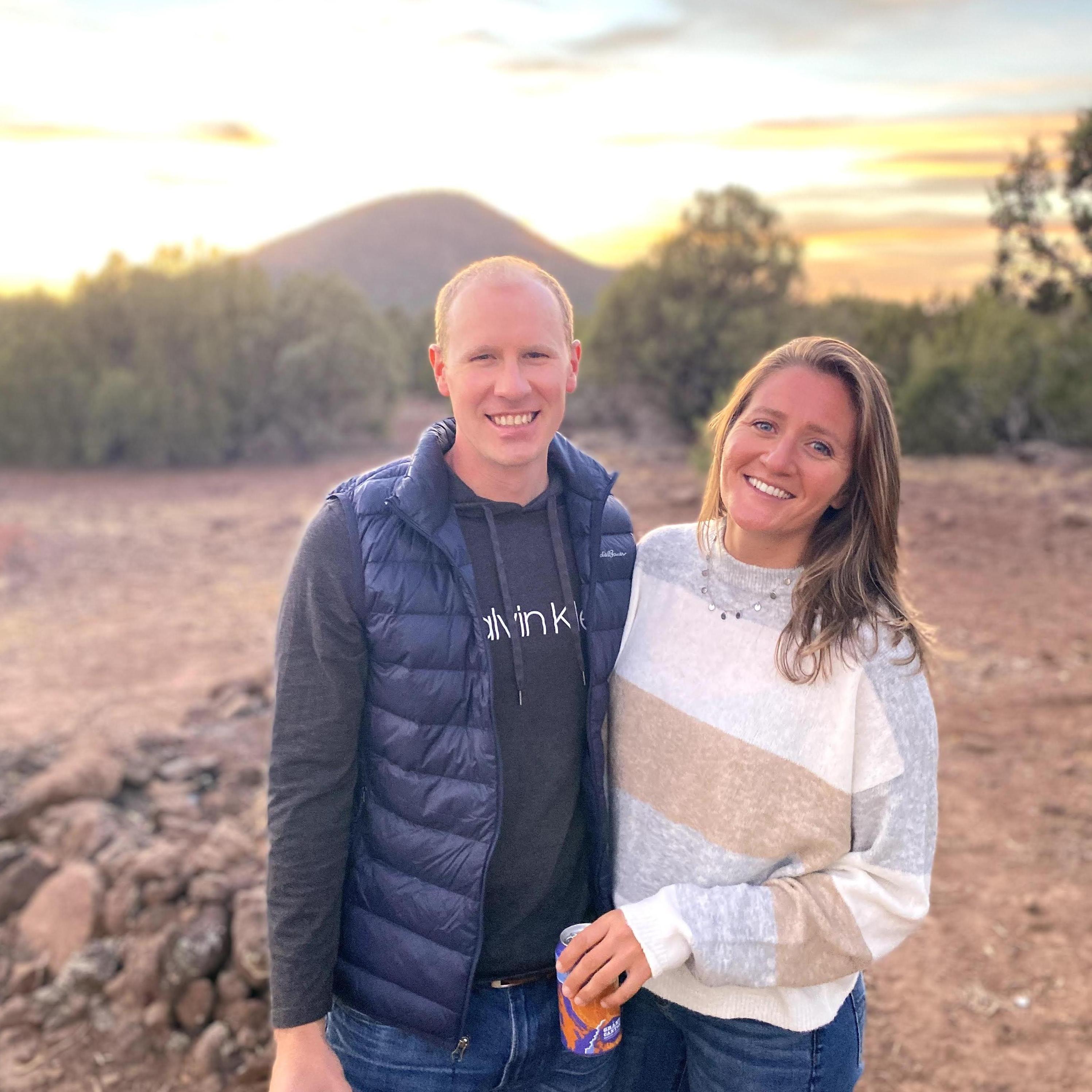 Celebrating a long day of hiking the Grand Canyon