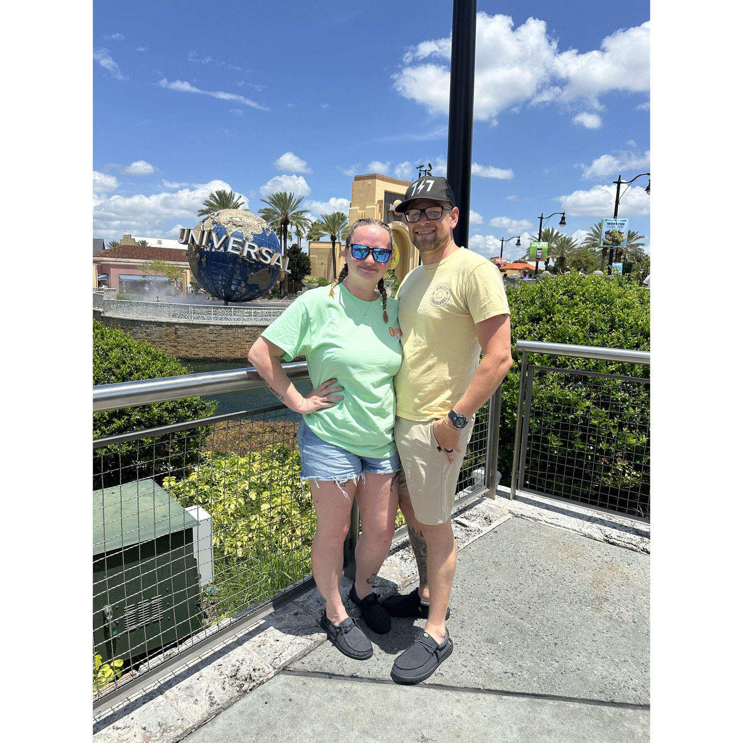 We purposefully matched our shoes for this picture