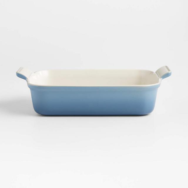 Le Creuset ® Heritage Rectangular 4-Qt. Chambray Blue Ceramic Casserole Dish
