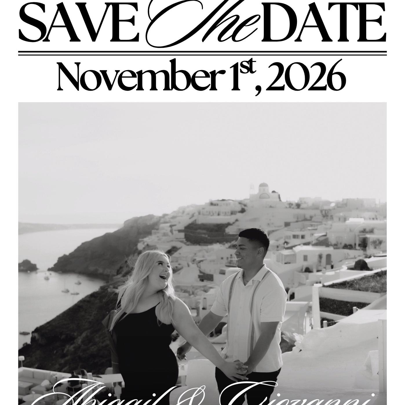 our Save-the-Date newspaper!
