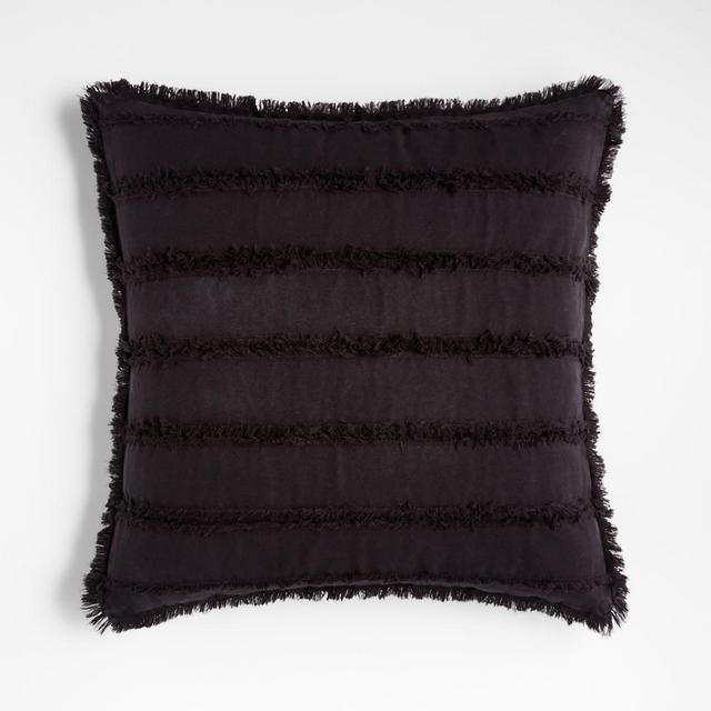 Denim 18" Black Pillow Cover