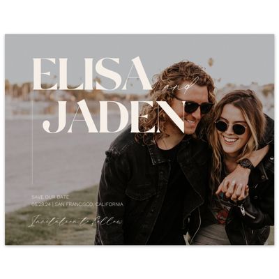 Linen, Beige Wedding Digital Save the Date - Carlisle Photo