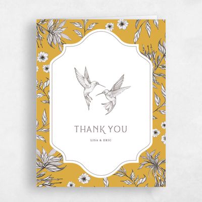 Mustard, Yellow Wedding Thank You - Brenton Portrait