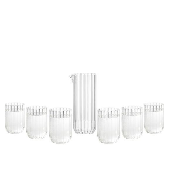 Dearborn Carafe with Dearborn Water Glass Set