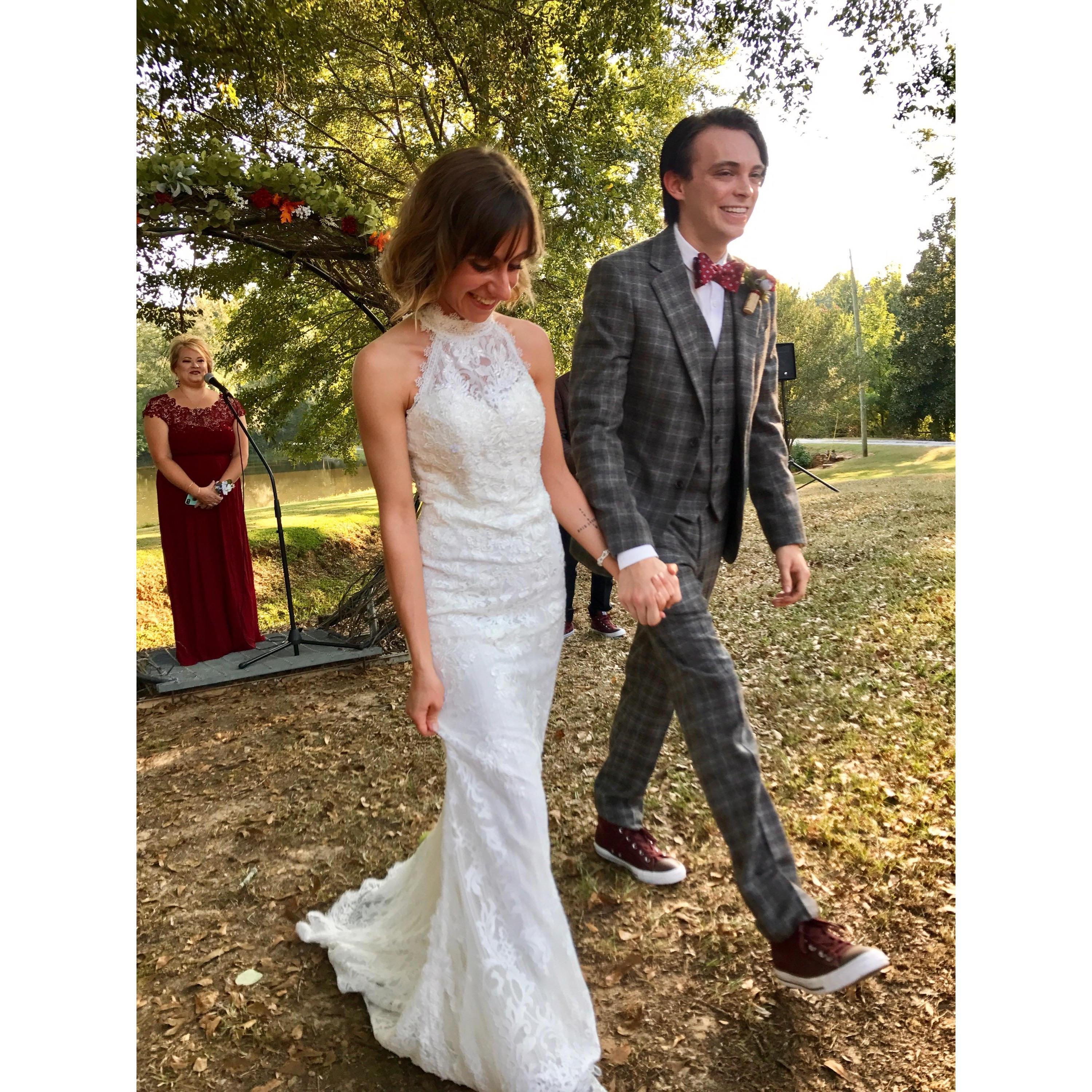 Mr. and Mrs. Snyder at their Alabama ceremony.