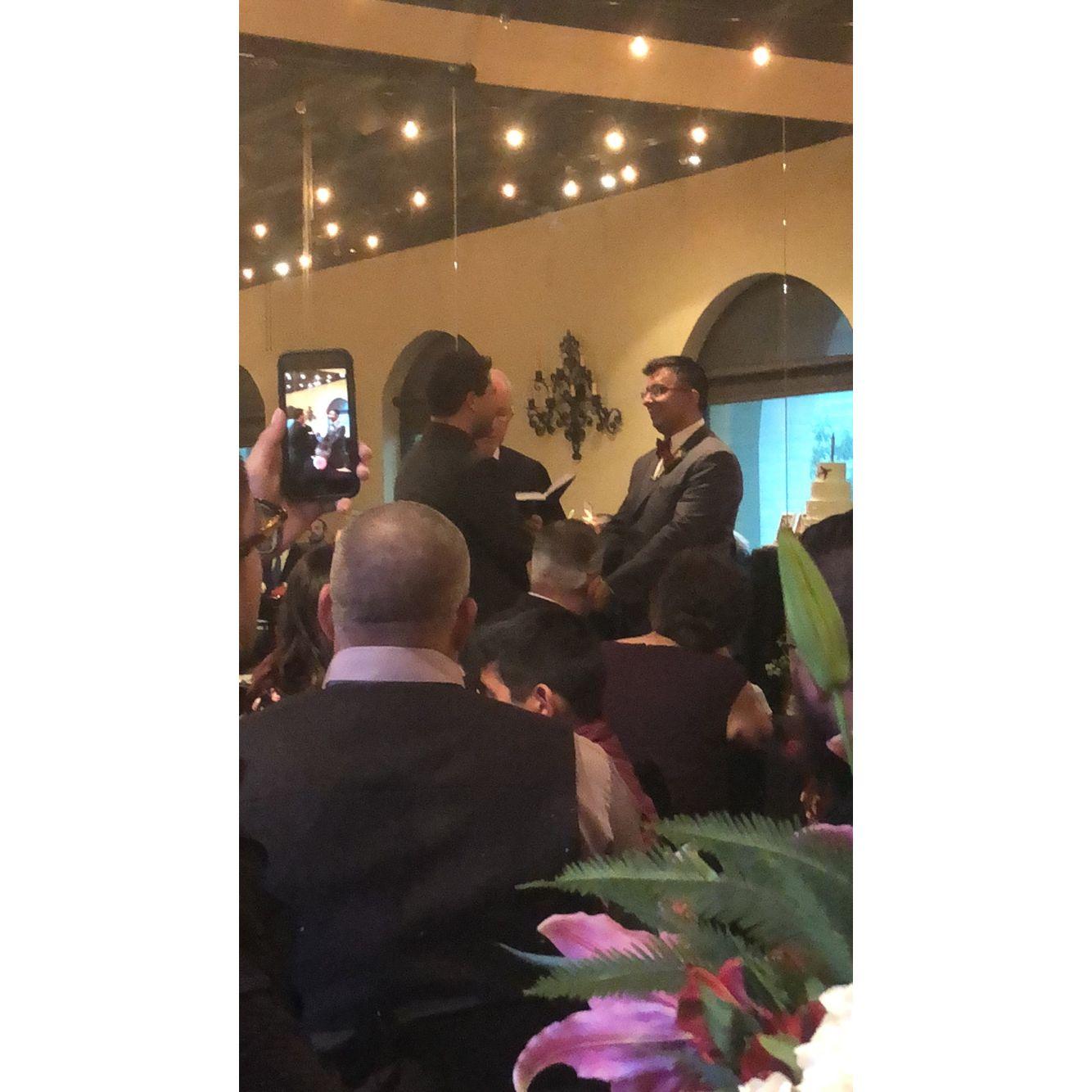 Frank and Josh's wedding October 2018 got hit hard by Hurricane Sergio. No really,  actual Hurricane named Sergio. Then me at the bar