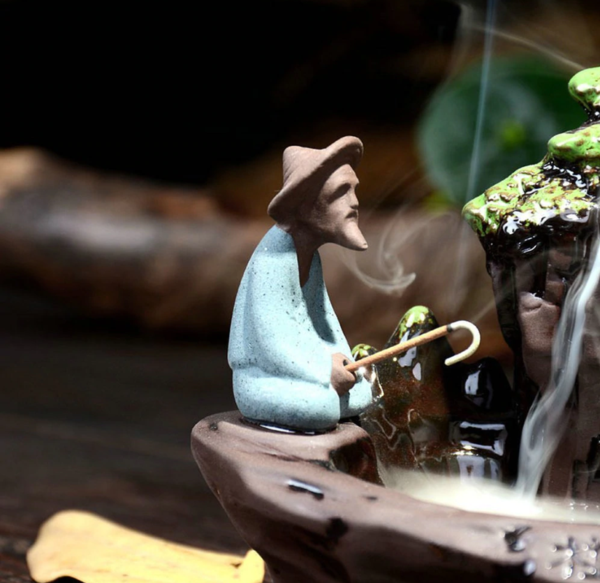 The Chinese Fisherman Aromatherapy Waterfall Incense Burner for Gift, Home and Office