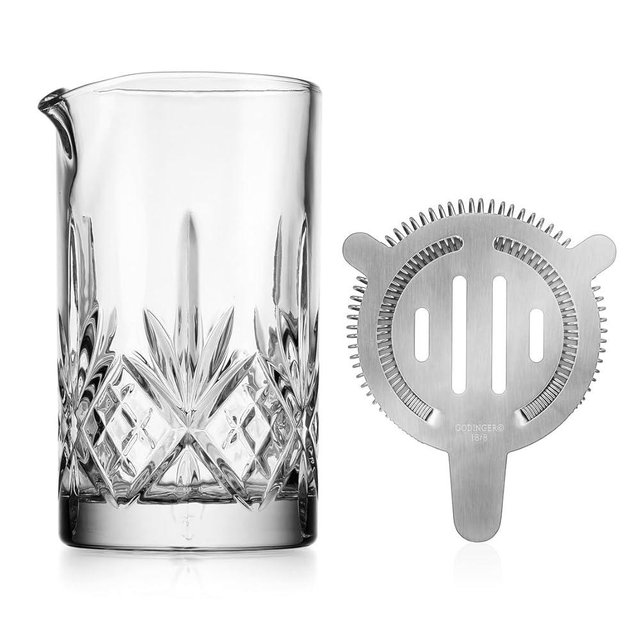 Godinger Glass Pitcher with Strain, Cocktail Pitcher, Perfect for Cocktails, Hand-Wash Care, Ideal Gift or Decorative Accent
