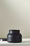 matte black capri blue volcano candle