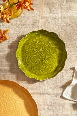 Patterned Enamel Ruffle Tray