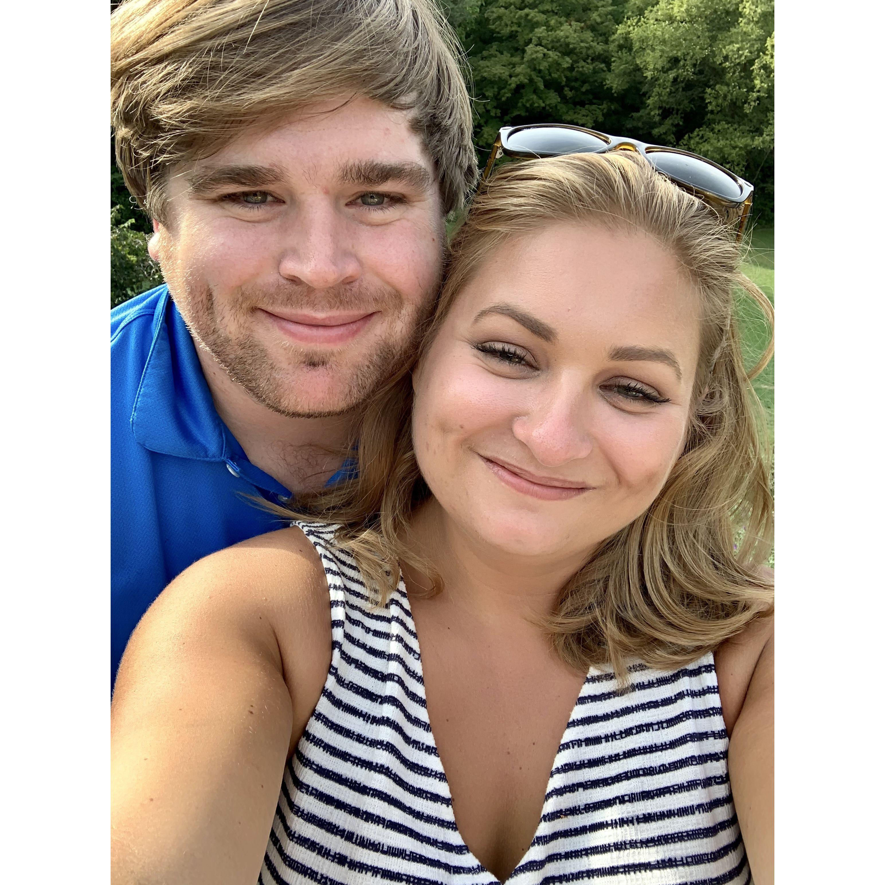 Our very first photo together, taken in Cranbrook Gardens (Bloomfield Hills, MI)