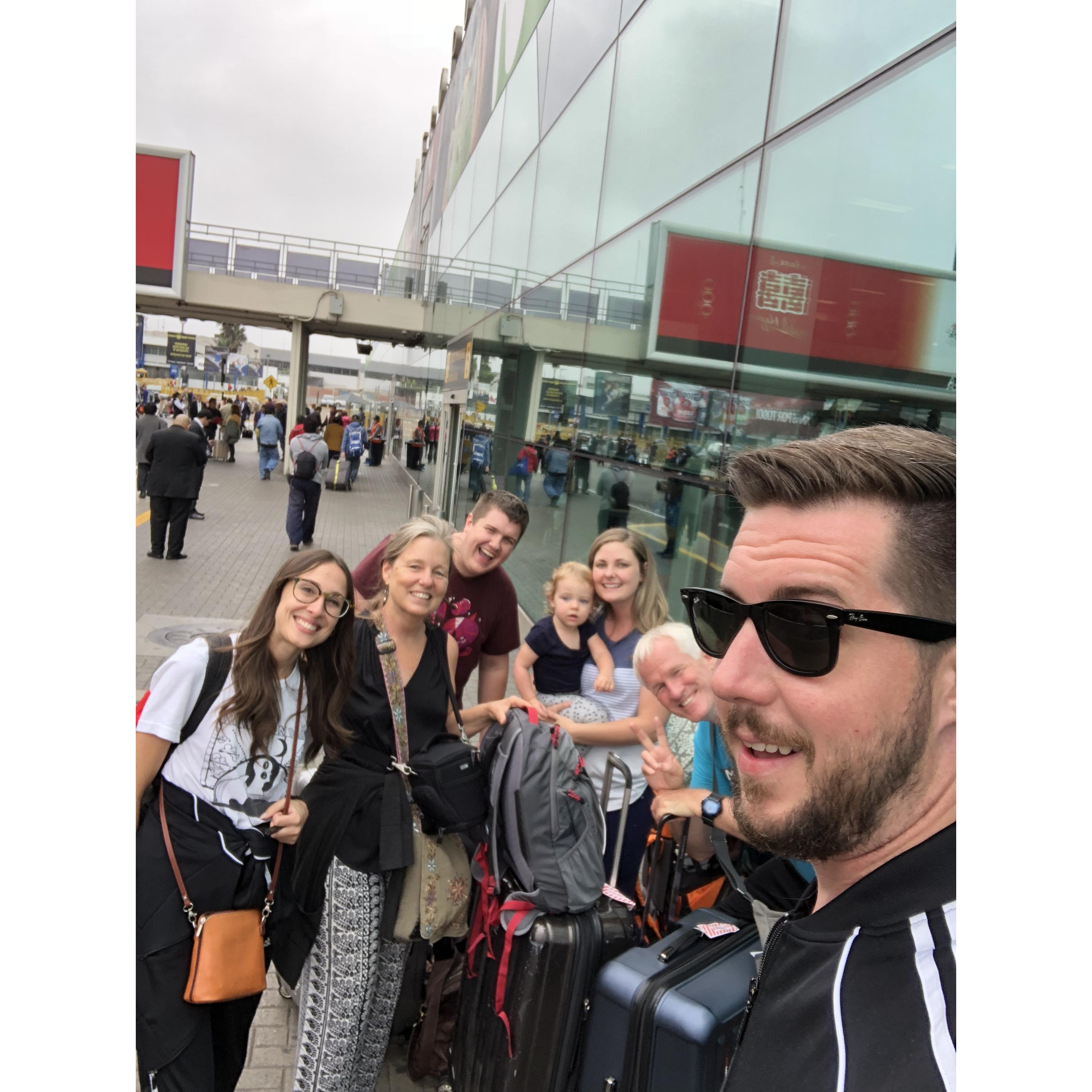 Devin, Brian, Brandi and I surprising Donna and Terry in Peru for their 40th Wedding Anniversary!