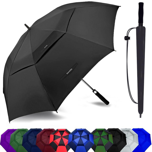 Baraida Golf Umbrella Large 54/62/68/72 Inch, Extra Large Oversize Double Canopy Vented Windproof Waterproof Umbrella, Automatic Open Golf Umbrella for Men and Women and Family.