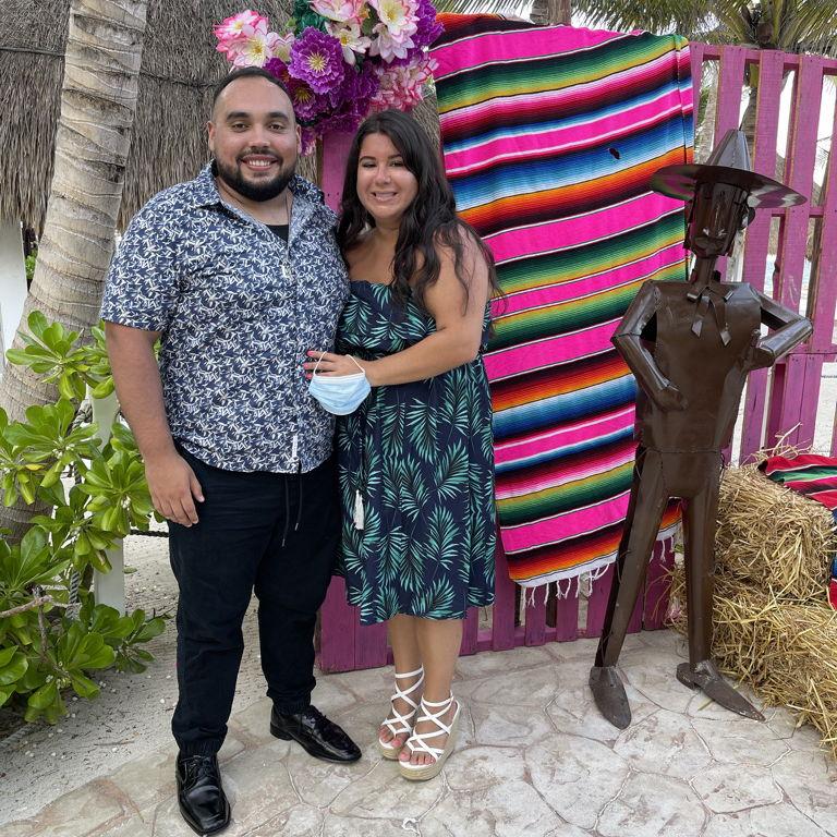 Our first vacation together in Cancun in 2021!