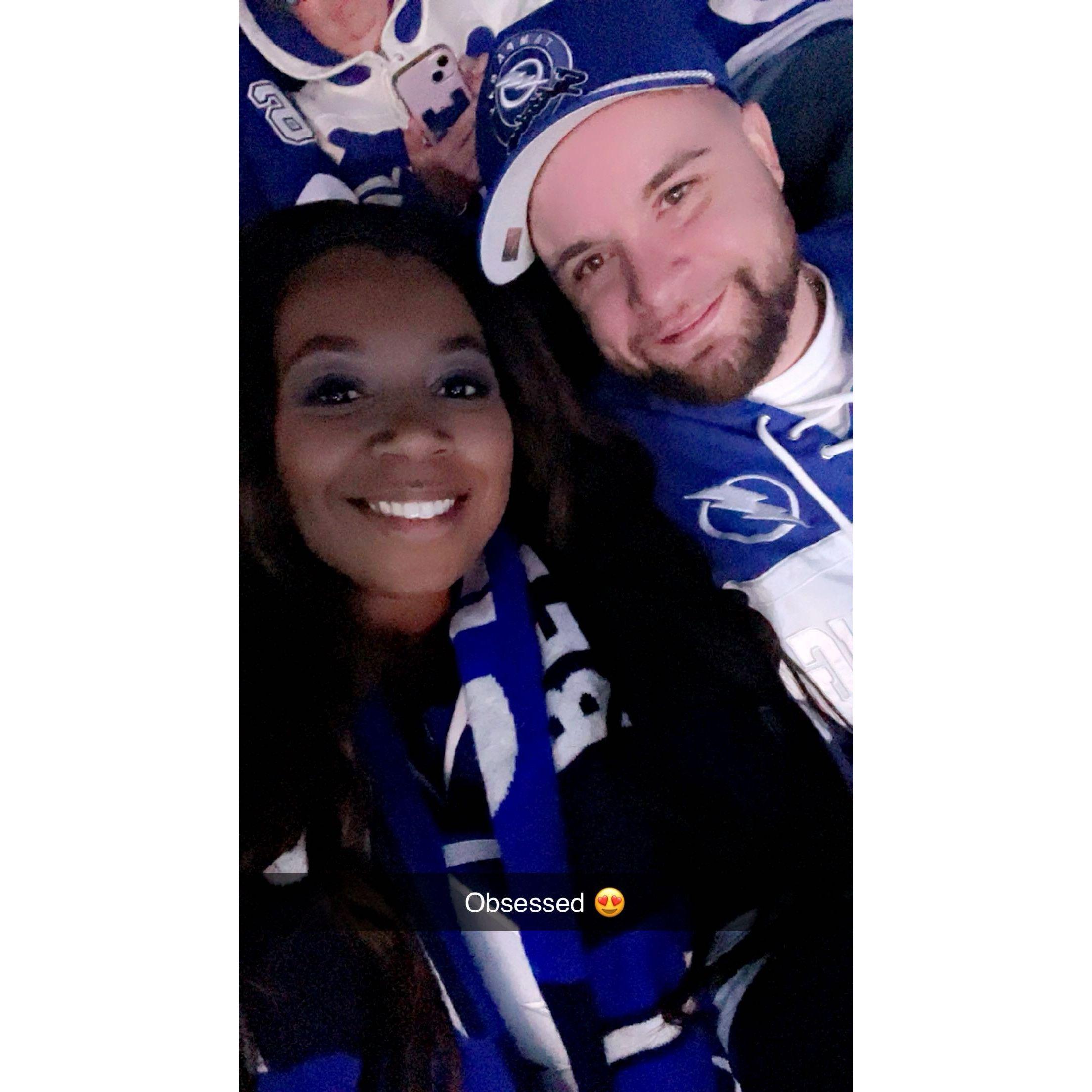 Zach and Ashley met up in person to watch the Tampa Bay Lightning over some hot wings. The rest was history...