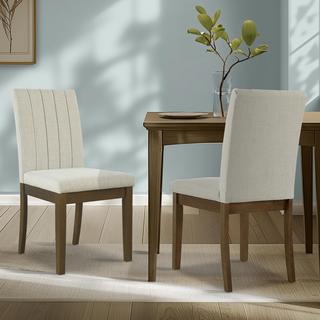 Upholstered Channel-back Dining Chair, Set of 2