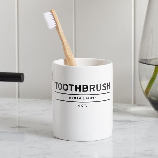 Utility Bath Collection, Toothbrush Holder, White