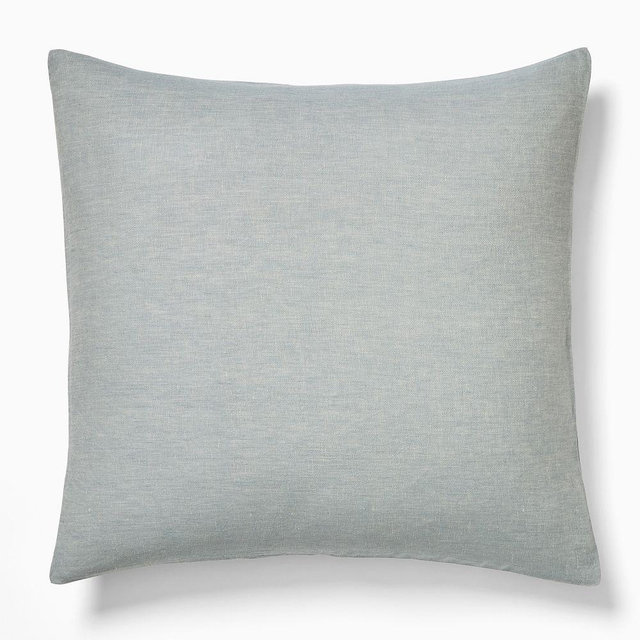 European Flax Linen Euro Sham, Chambray Melange