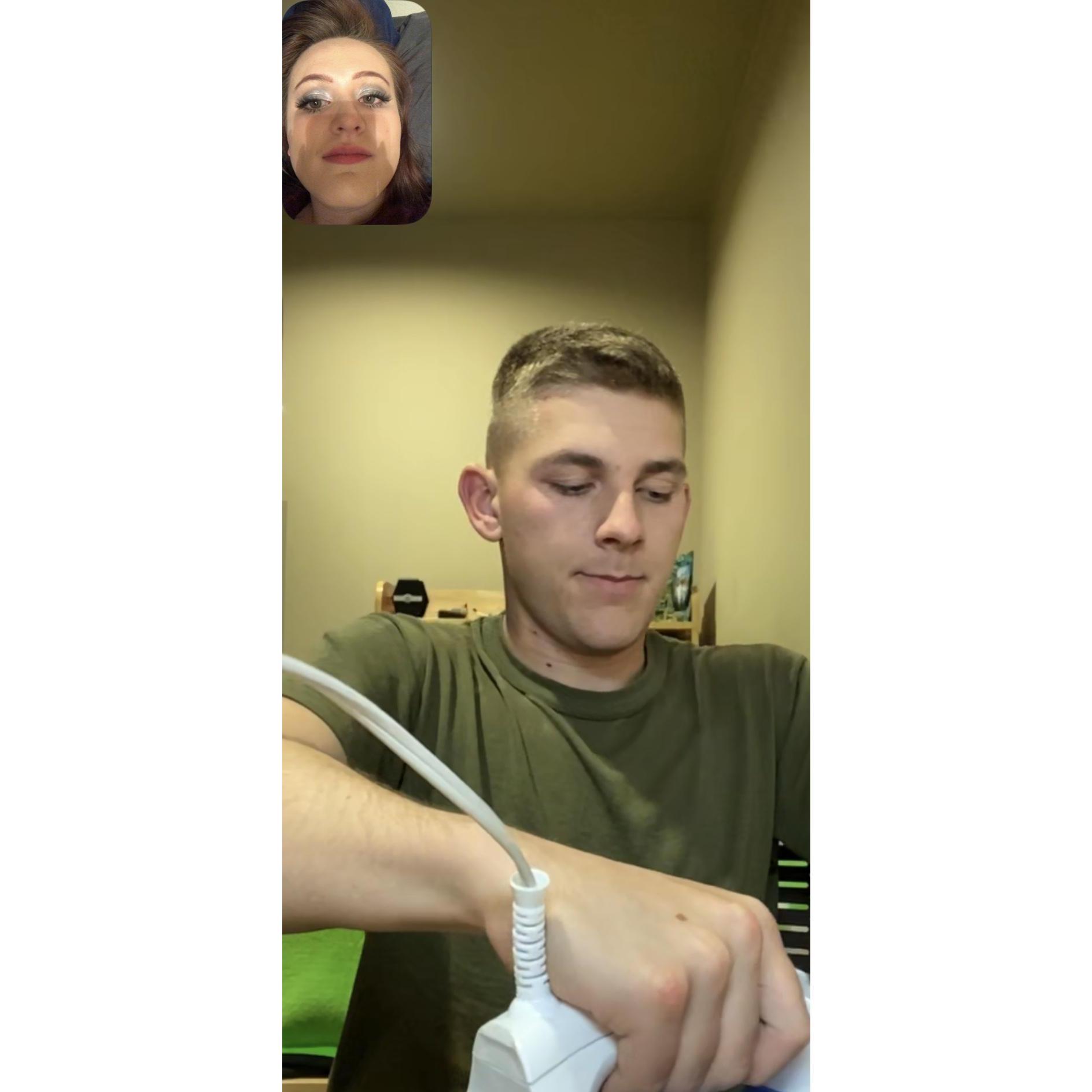 FaceTiming for Michaela’s 22nd birthday (and ironing for the next day’s work)