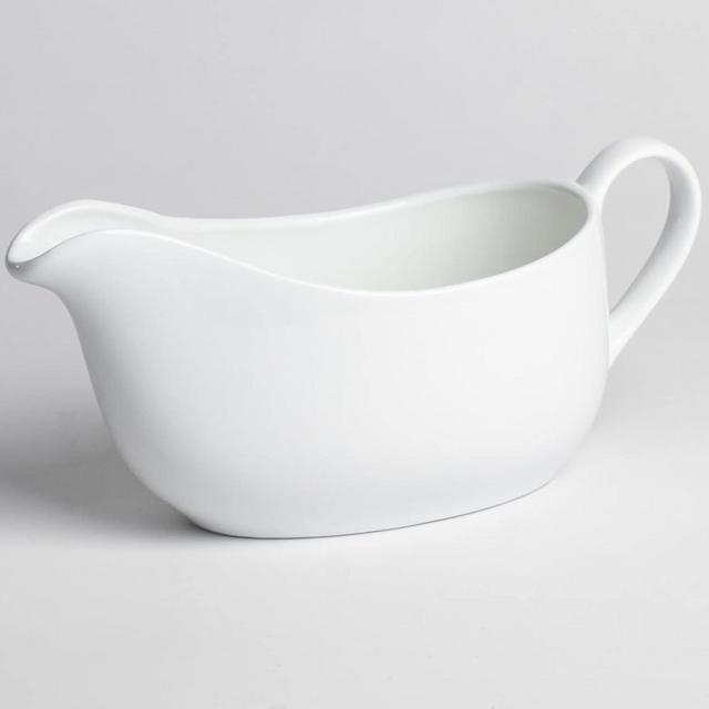 14 oz Large Gravy Boat White Ceramic Gravy Server Sauce Boat