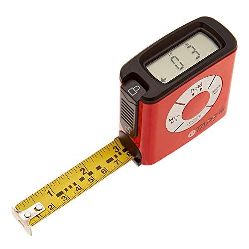 eTape16 ET16.75-db-RP Digital Tape Measure, 16 Feet, Red