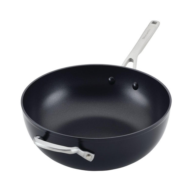 KitchenAid Hard-Anodized Aluminium 12.25" Induction Non-stick Wok with Helper Handle