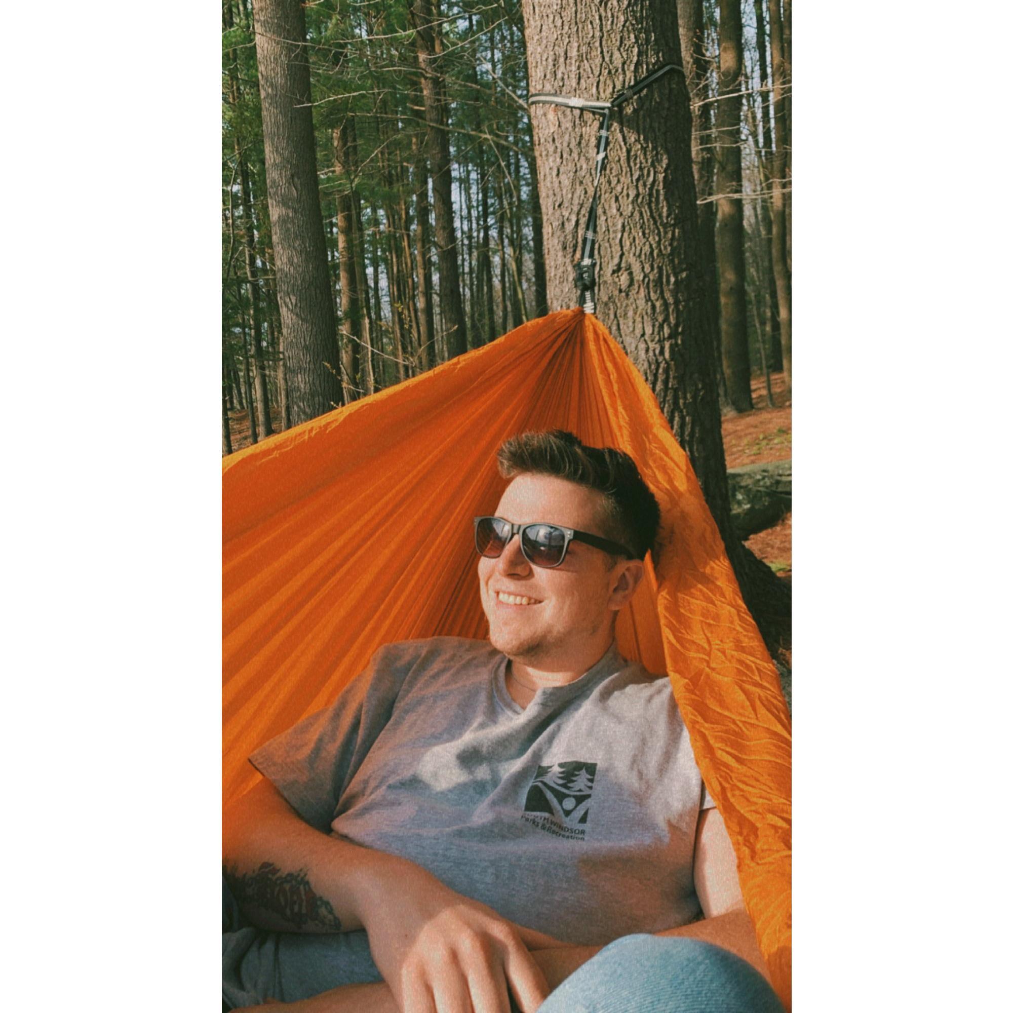 We love to go to the lake and hammock while reading our bibles