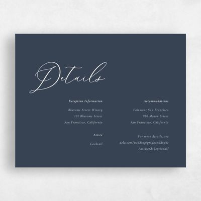 Grayed Navy, Blue Wedding Enclosure - Merlo