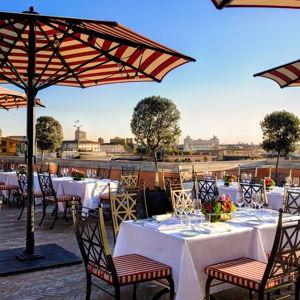 Drinks at Cielo at Hotel de la Ville (Rome)