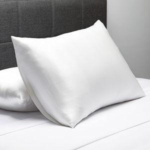 Fishers Finery 25mm 100% Pure Mulberry Silk Pillowcase Set (White, Queen 2 Pack)