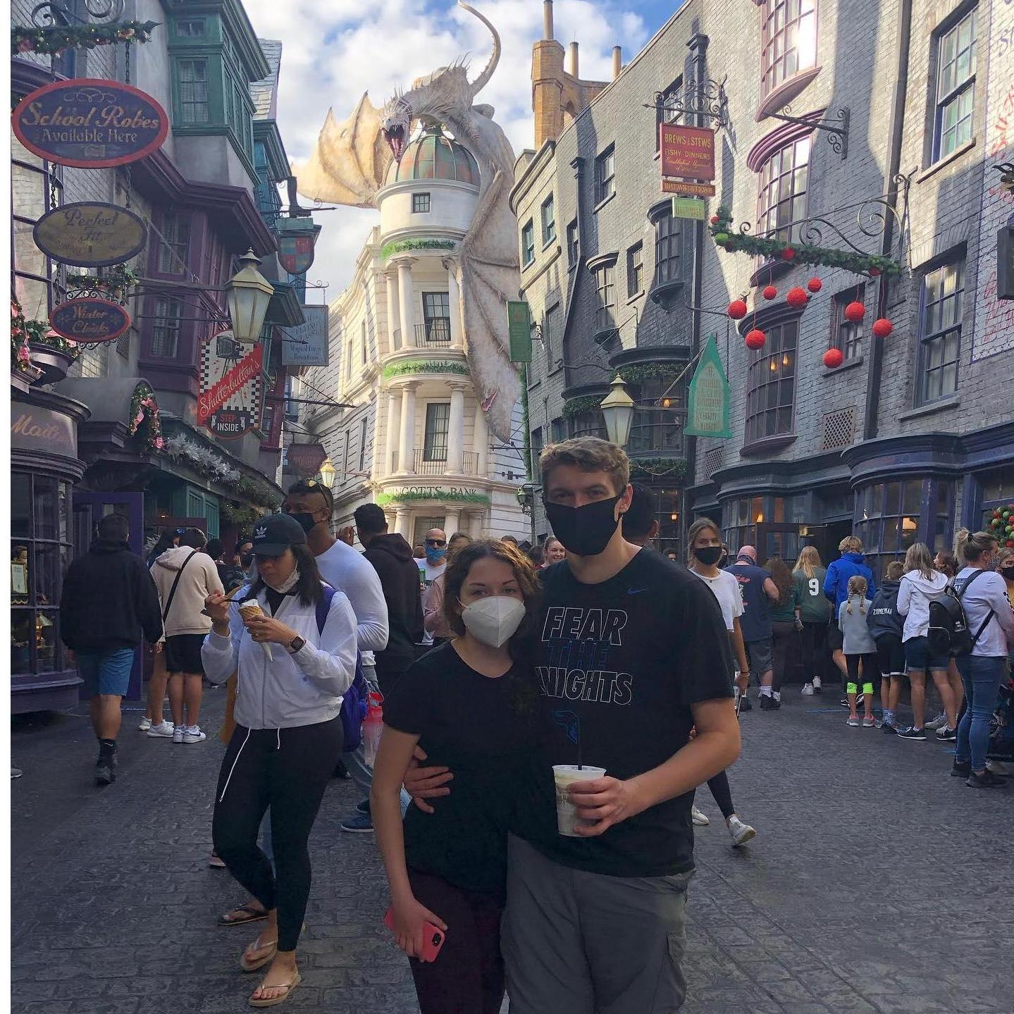 Diagon Alley in Universal Studios, FL - December 2020